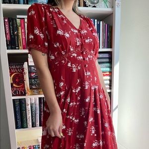 Simple Retro vintage style maxi dress